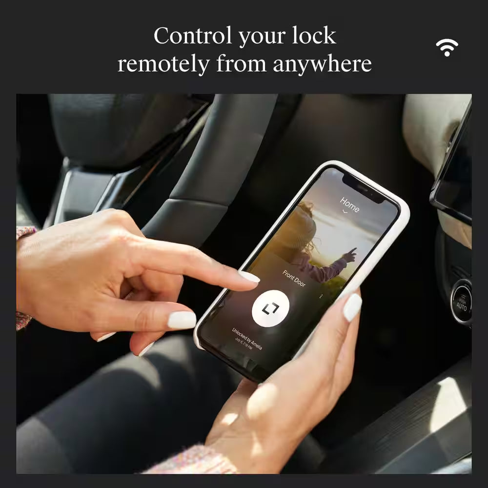 Bolt (Wi-Fi) Smart Lock Single Cylinder Deadbolt with Remote Access via App, Works with Apple, Alexa, Google