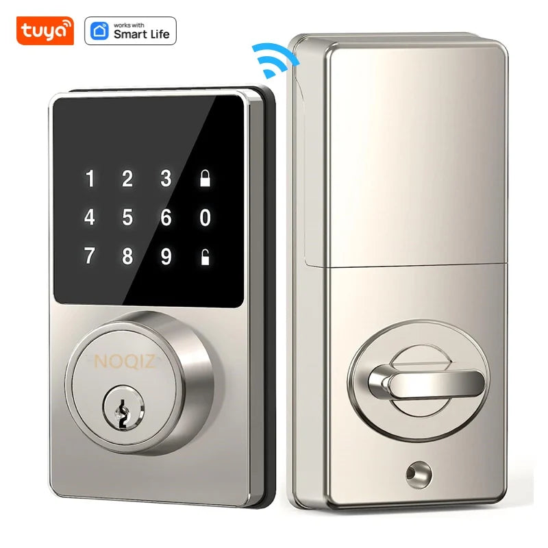 Tuya Smart Home Wifi Lock Keyless Entry Door Lock with Touchscreen Keypad APP Control Waterproof Grade IP54 Low Battery Alert